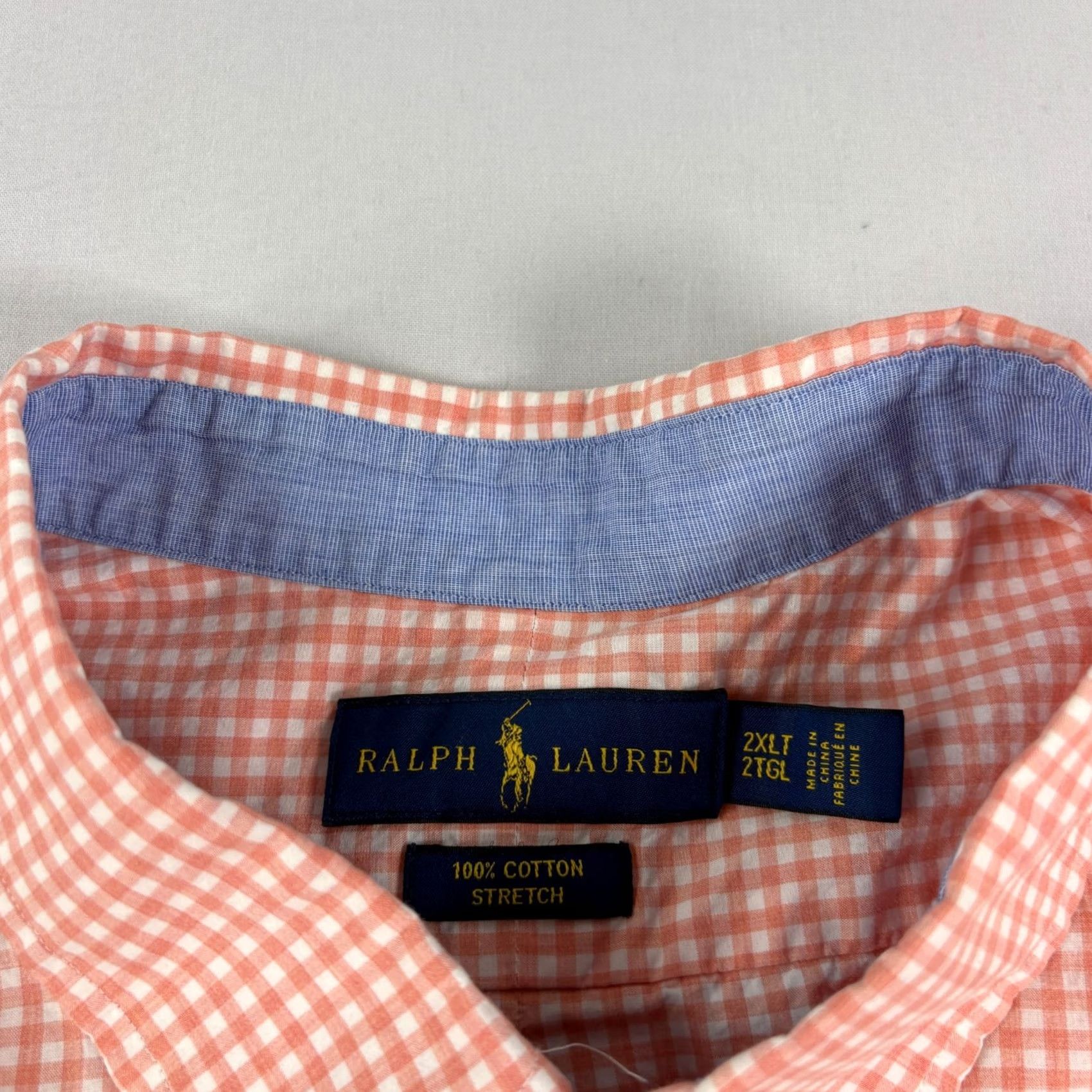 Polo Ralph Lauren Polo Ralph Lauren Button Up Shirt Mens 2XLT Tall Pink Gingham Check Stretch Size US XXL / EU 58 / 5 - 3 Thumbnail