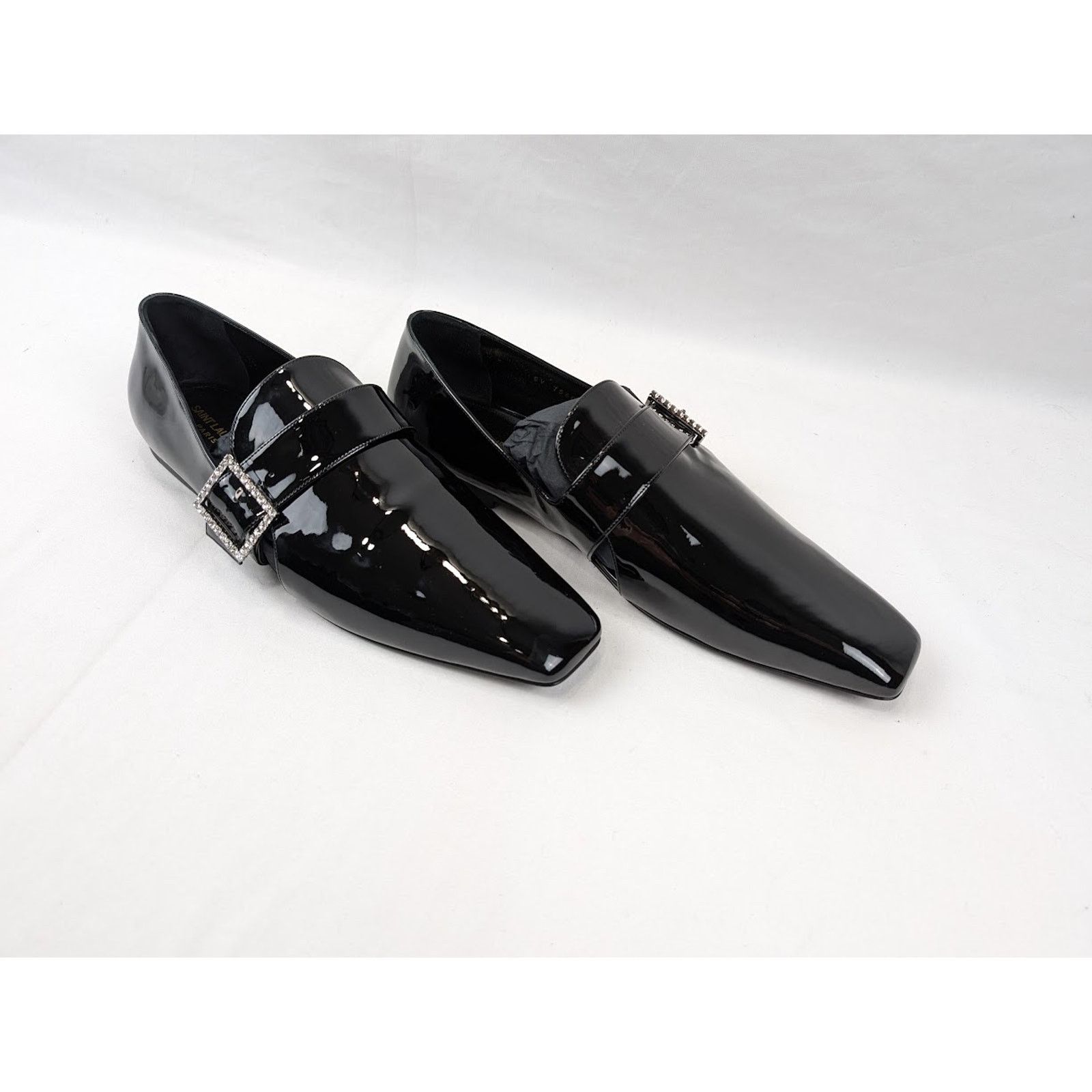 Saint Laurent Paris o1rshd1 Vernice Grupy Tristan Slipper in Nero Size US 11 / EU 44 - 11 Thumbnail