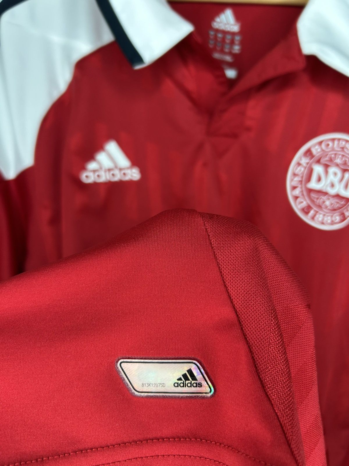 Adidas Adidas Denmark 2012 Home Jersey Size US XL / EU 56 / 4 - 8 Thumbnail