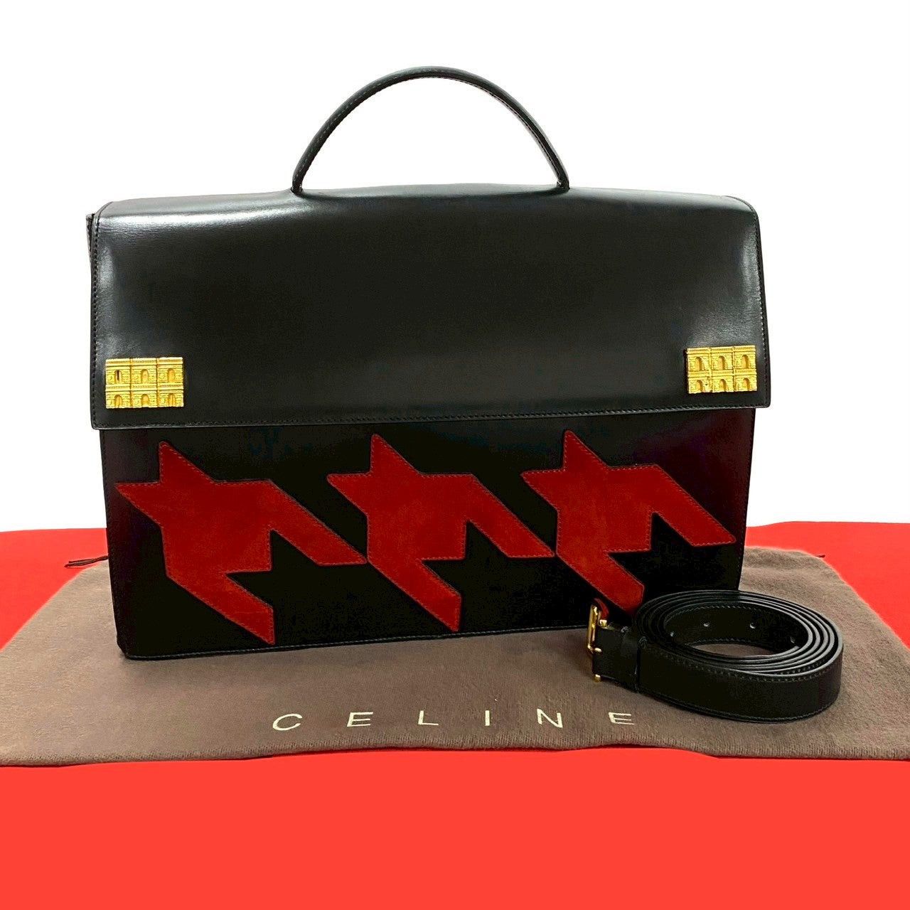 Celine Celine Shoulder Bag Black Leather Size ONE SIZE - 1 Thumbnail