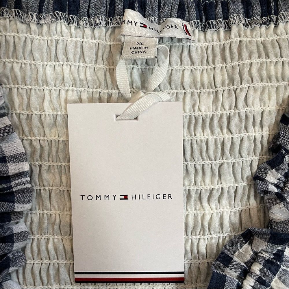 Tommy Hilfiger NWT New $119 Tommy Hilfiger Smocked Off Shoulder Puff Sleev Size XL / US 12-14 / IT 48-50 - 9 Thumbnail