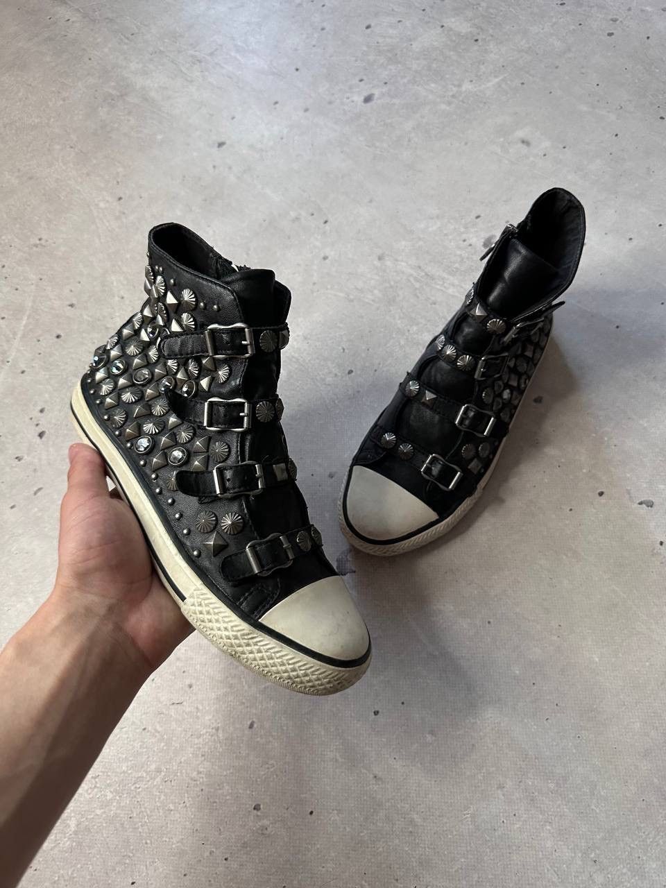 ASH × Japanese Brand Ash Vintage Studded Hi-Top Converse Punk