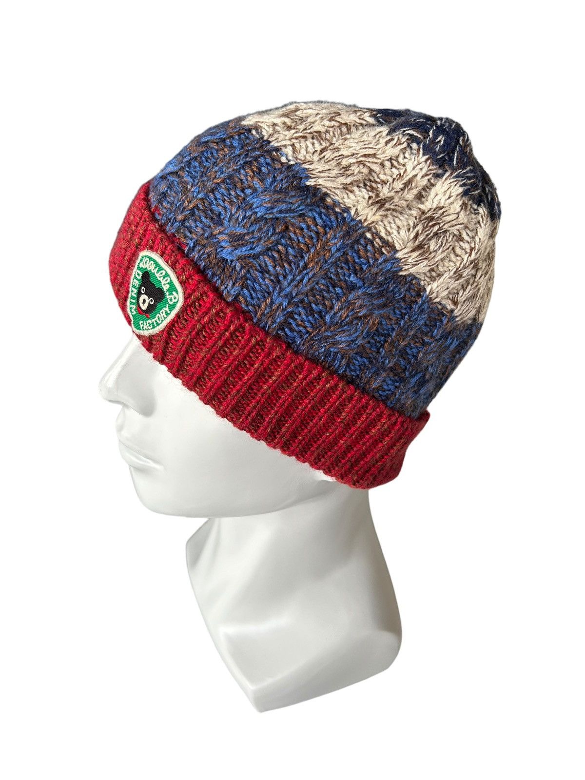 Japanese Brand × Kapital × Vintage Denim Factory Japanese Brand knitt Beanie Hats Size ONE SIZE - 2 Thumbnail