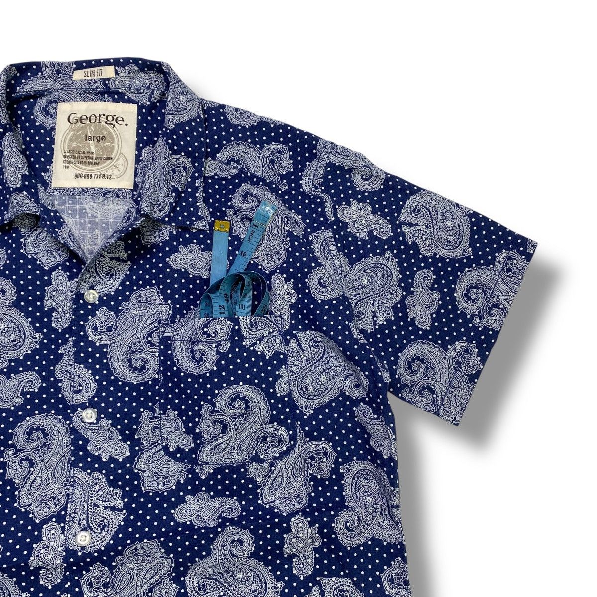 Japanese Brand Vintage Bandana Paisley george button shirt slimfit Size US L / EU 52-54 / 3 - 3 Thumbnail