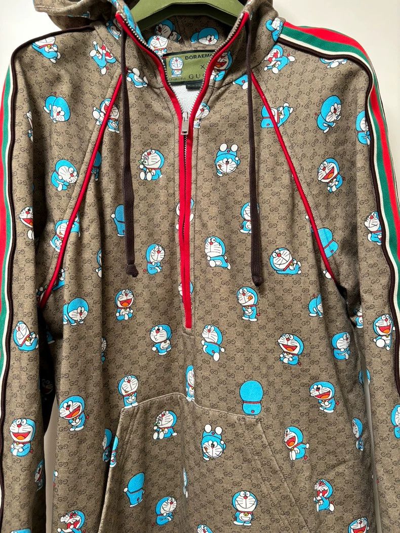 Gucci GucciCo-branded Doraemon cartoon full print short hooded lo Size XS / US 0-2 / IT 36-38 - 2 Thumbnail