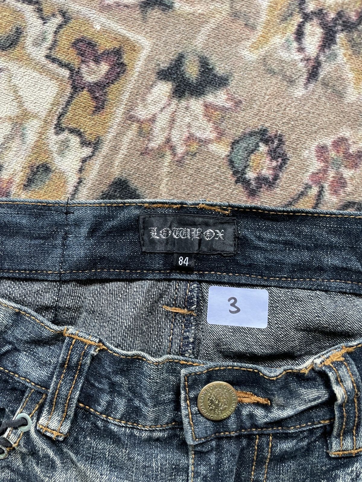 Japanese Brand × LOWBOX LowBox Distressed denim jeans with a bold Size US 34 / EU 50 - 10 Thumbnail