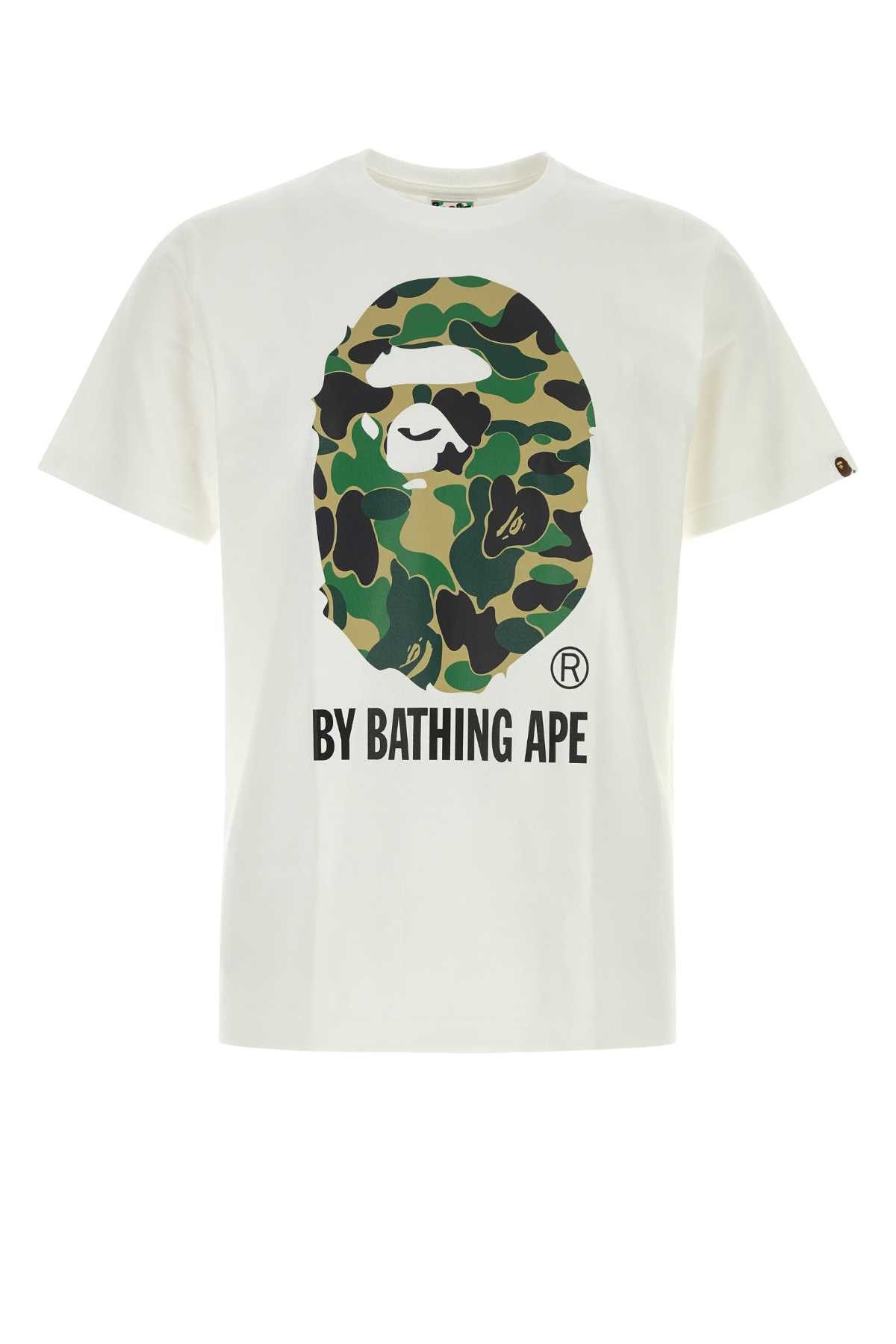 Bape White Cotton Abc Camo T-Shirt Size US M / EU 48-50 / 2 - 1 Thumbnail