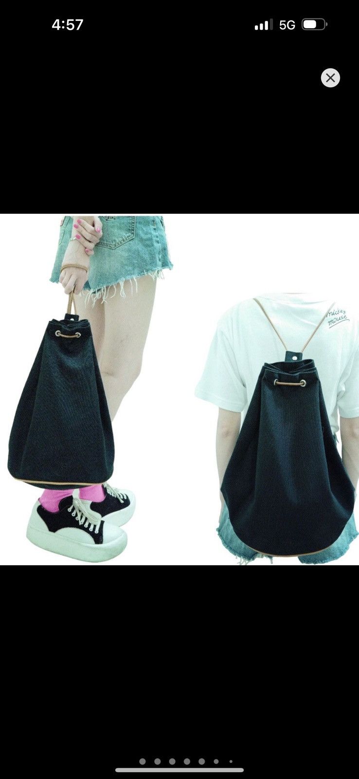 Hermes Vintage Hermes Drawstring Bucket Bag Backpacks Size ONE SIZE - 2 Thumbnail
