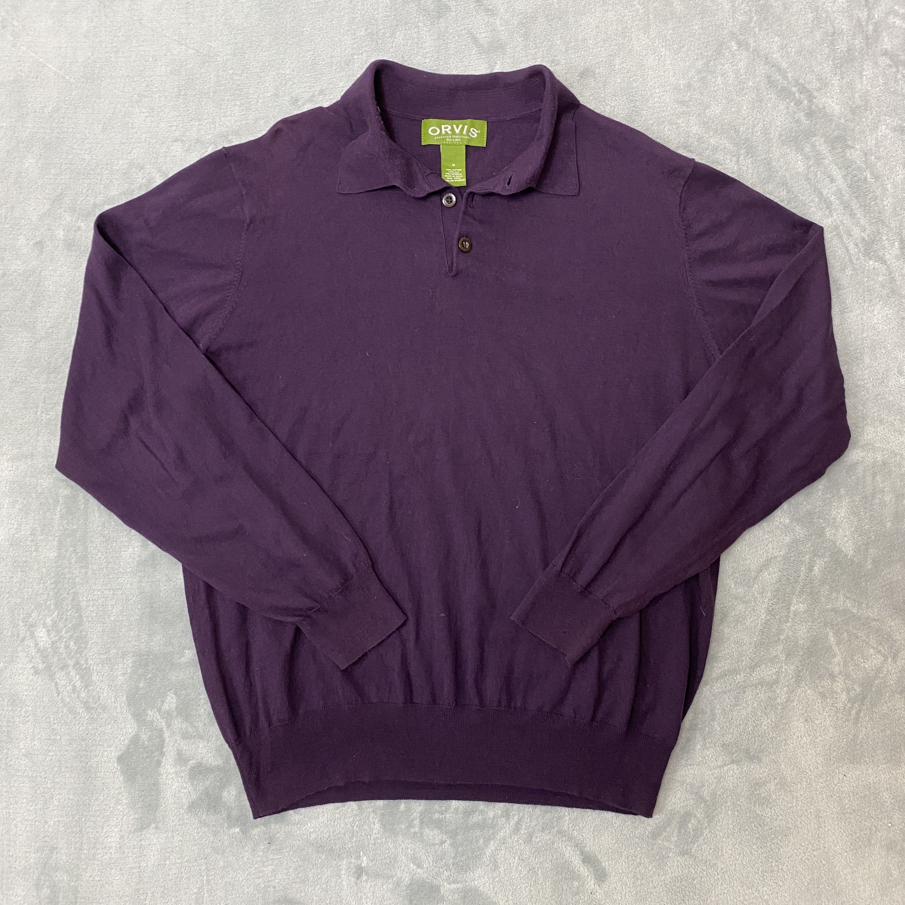Orvis SILK/CASHMERE Blend Sweater Medium Collared Soft Long Sleeve Size US M / EU 48-50 / 2 - 2 Thumbnail
