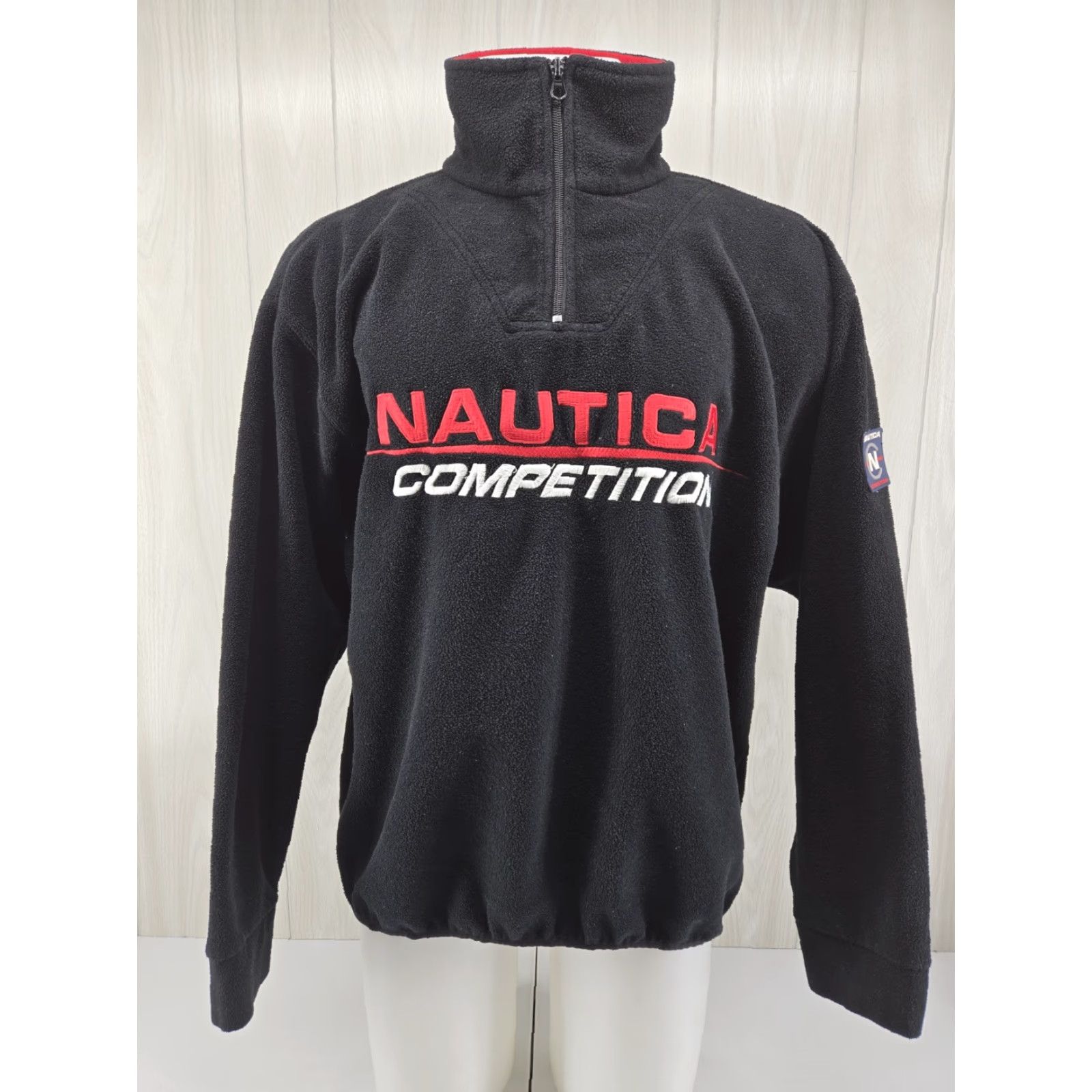 Nautica VINTAGE Nautica Competition Fleece Pullover Mens Large Black 1/4 Zip USA 90s Size US L / EU 52-54 / 3 - 2 Thumbnail