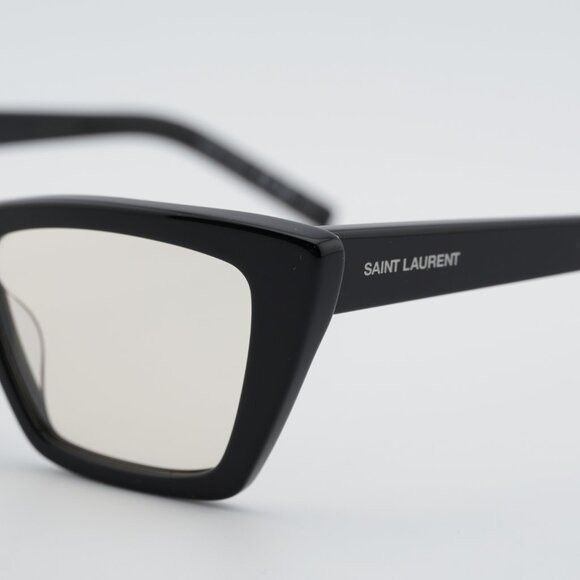 Saint Laurent Paris Saint Laurent SL 276 MICA 038 Sunglasses Black Cat Eye Frame Size ONE SIZE - 9 Thumbnail