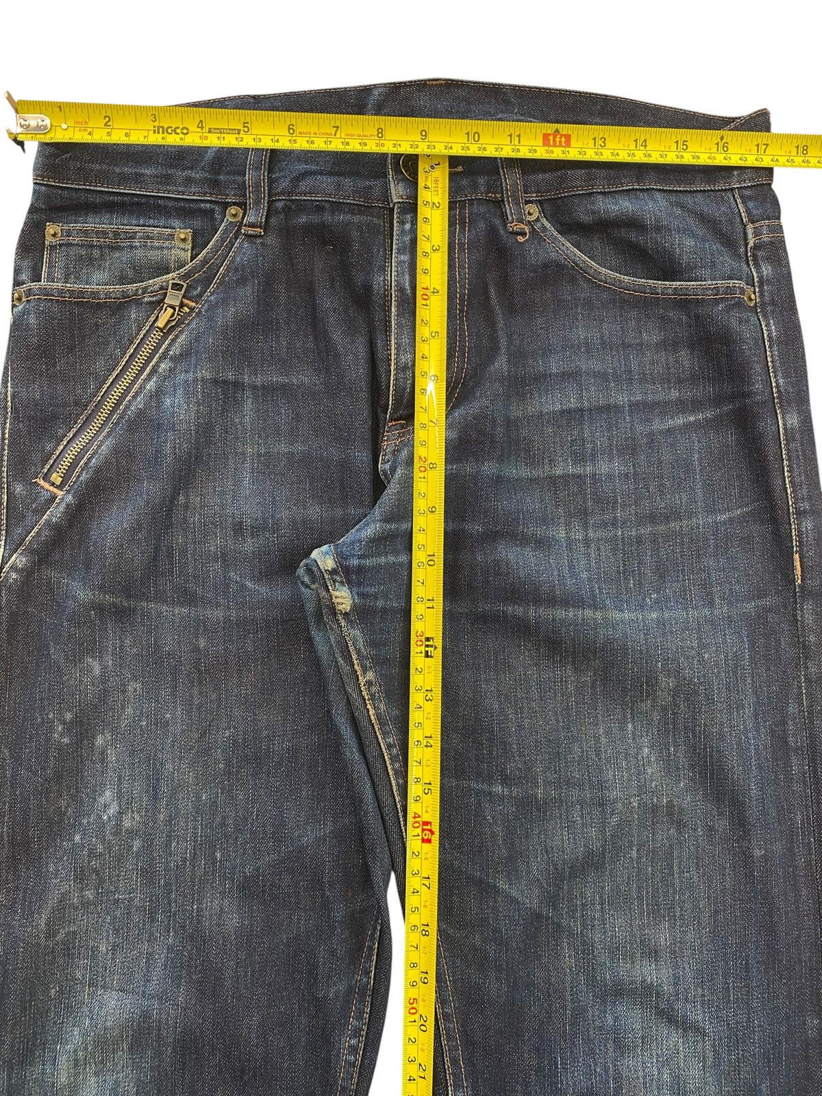 Armani Exchange Armani Exchange Blue Wash Style Straight Leg Jeans Size US 34 / EU 50 - 6 Thumbnail