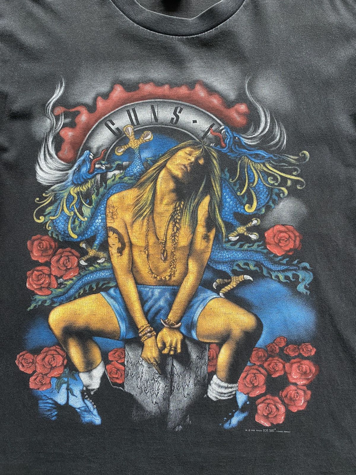 Band Tees Rare Vintage 1998 Guns N Roses Faded T Shirt Size US L / EU 52-54 / 3 - 2 Thumbnail