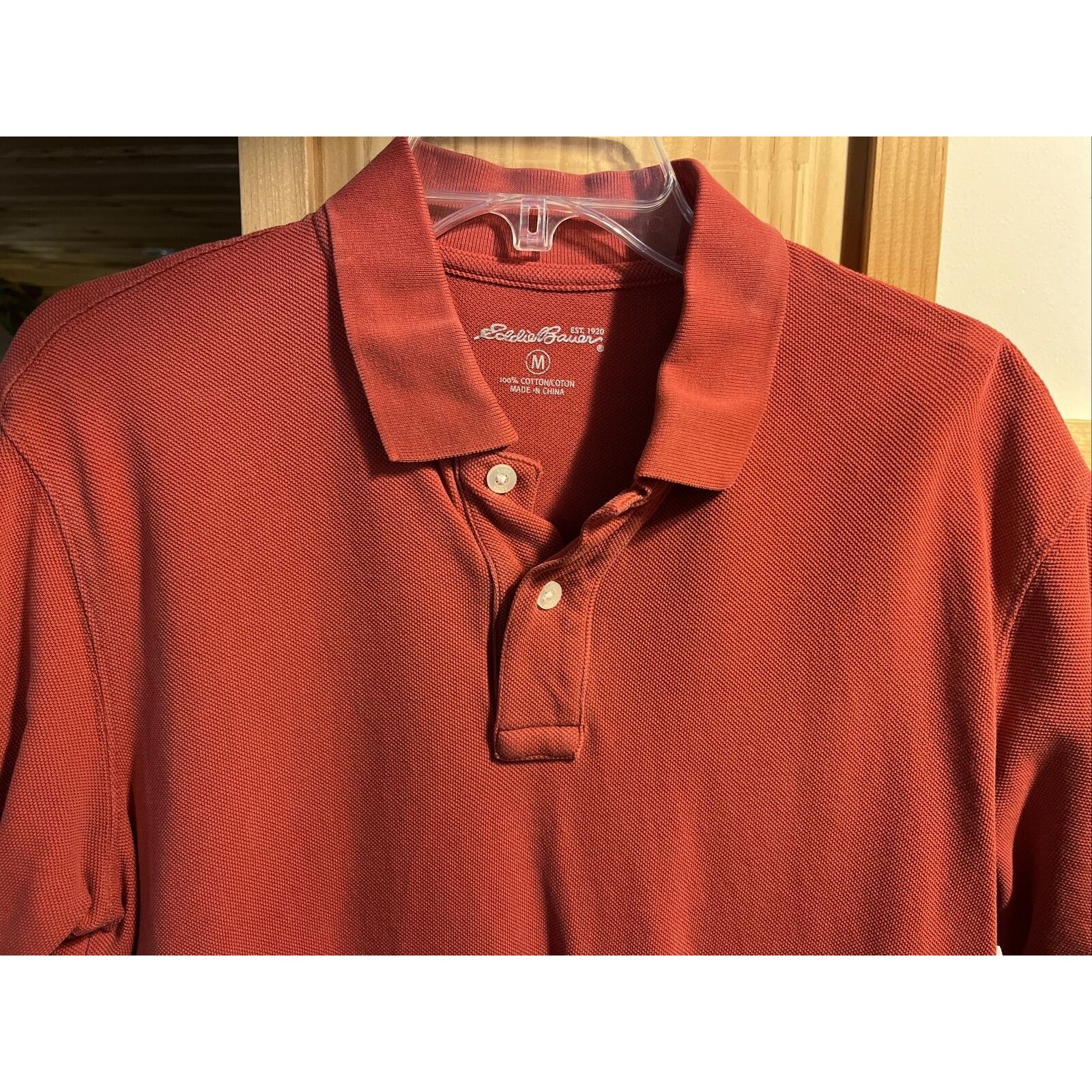 Eddie Bauer Eddie Bauer Mens M Red Button Short Sleeve Cotton Polo Shirt Size US M / EU 48-50 / 2 - 5 Thumbnail