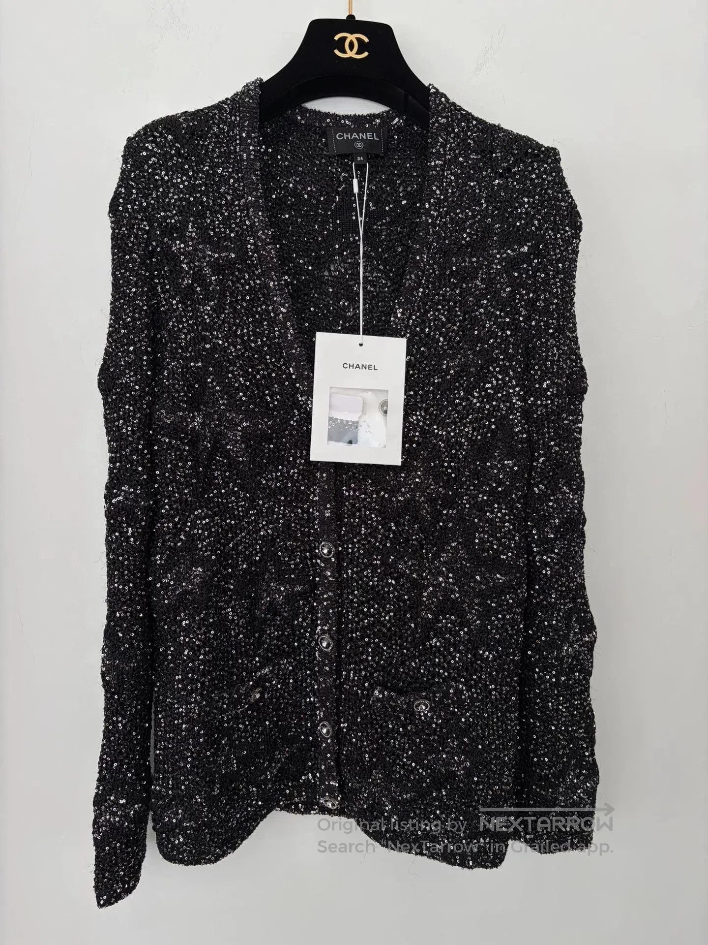 Chanel Chanel 24C Sequin Star Knit Cardigan. Size US XS / EU 42 / 0 - 1 Thumbnail