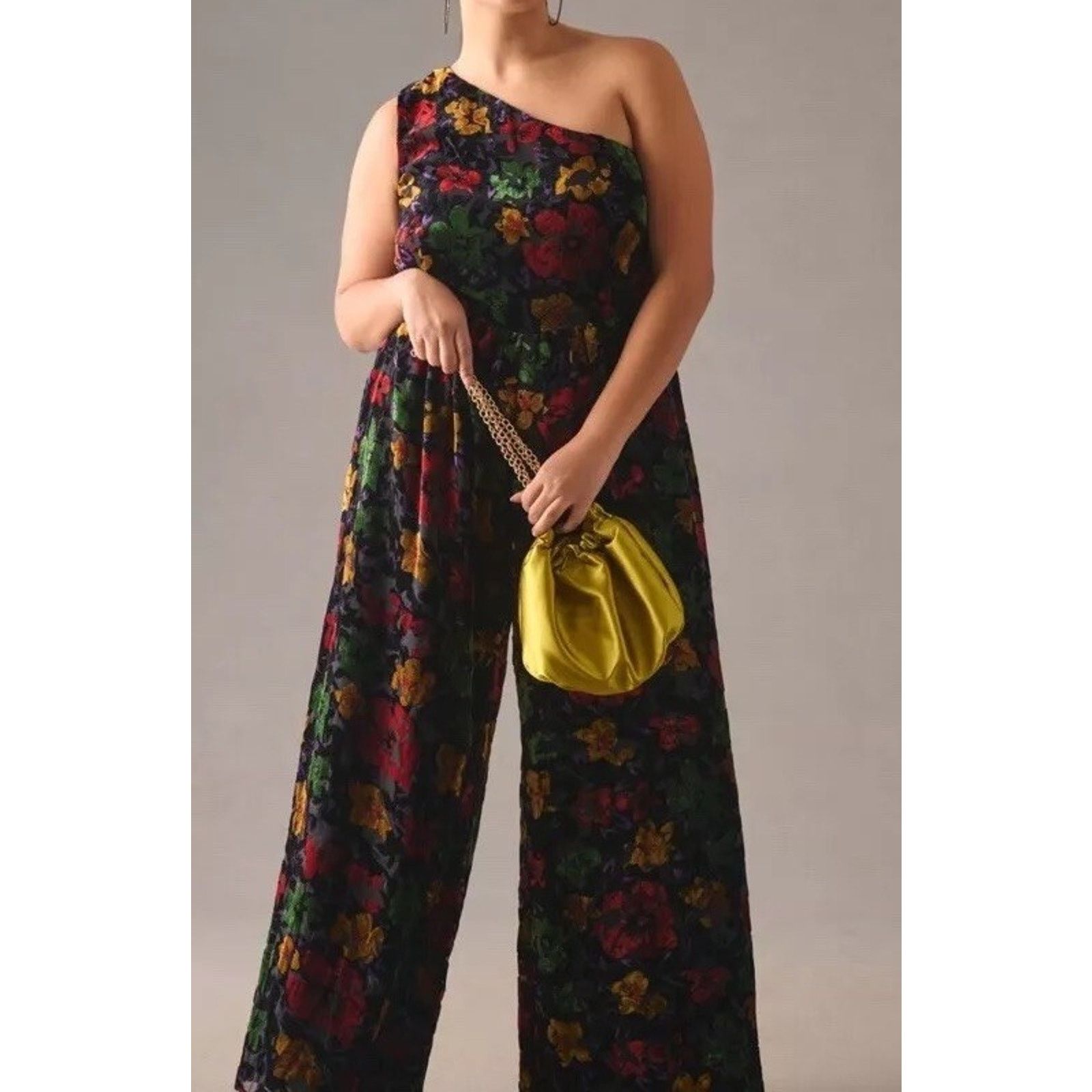 ANTHROPOLOGIE Hutch Black Floral Size 18W A000119