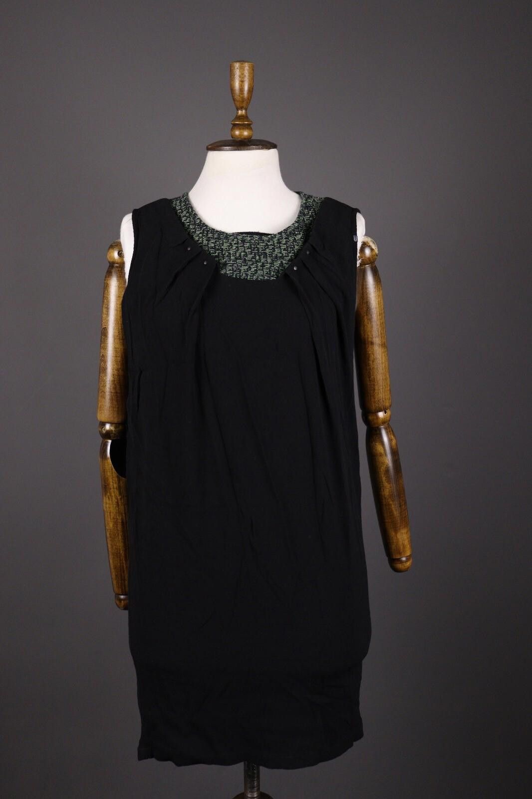 Designer Cop Copine Paris Black Sleeveless Fame Viscose Dress Size 42 Size M / US 6-8 / IT 42-44 - 1 Thumbnail
