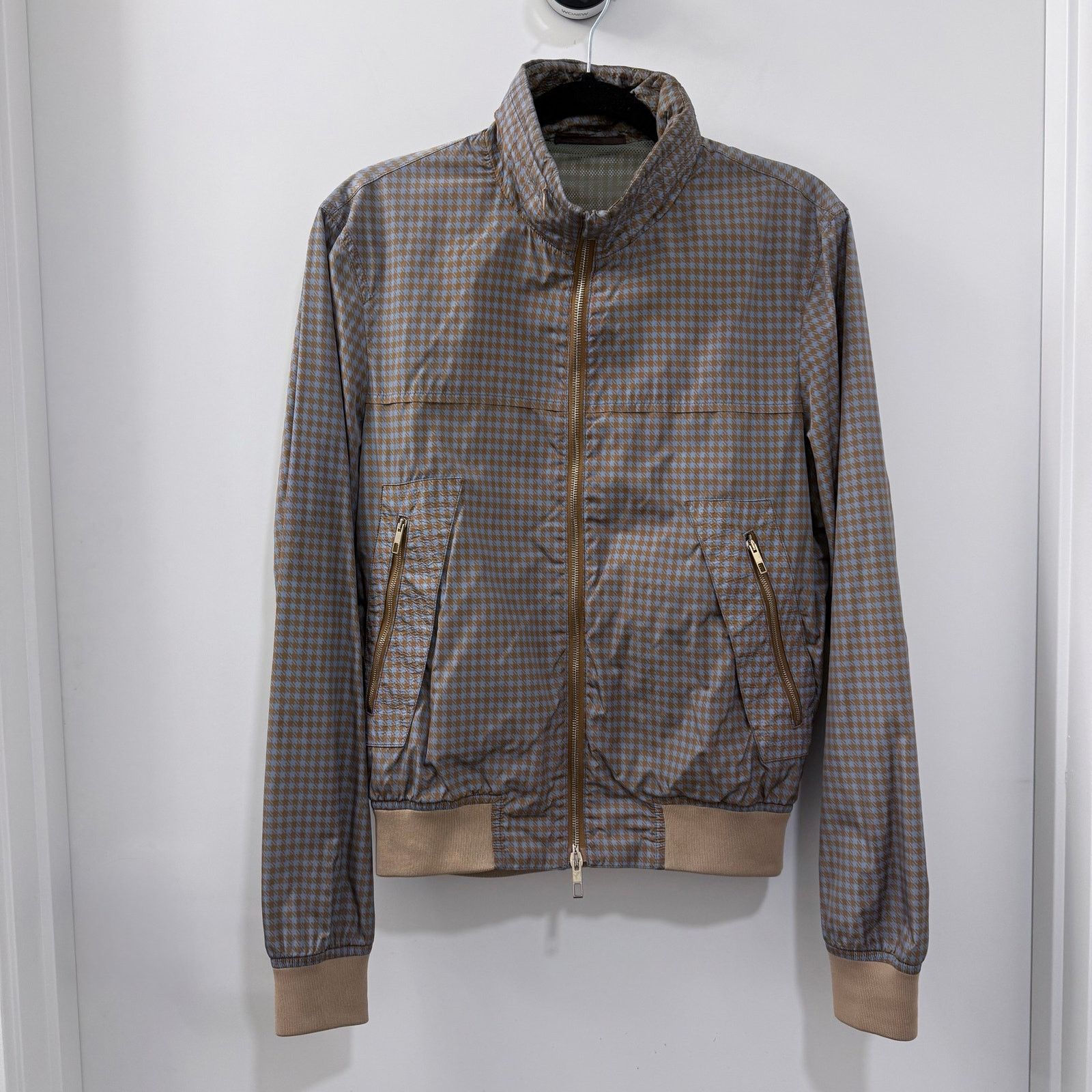 Valentino Valentino Garavani Nylon Italian Jacket Brown/Blue IT 46 Size US S / EU 44-46 / 1 - 1 Thumbnail