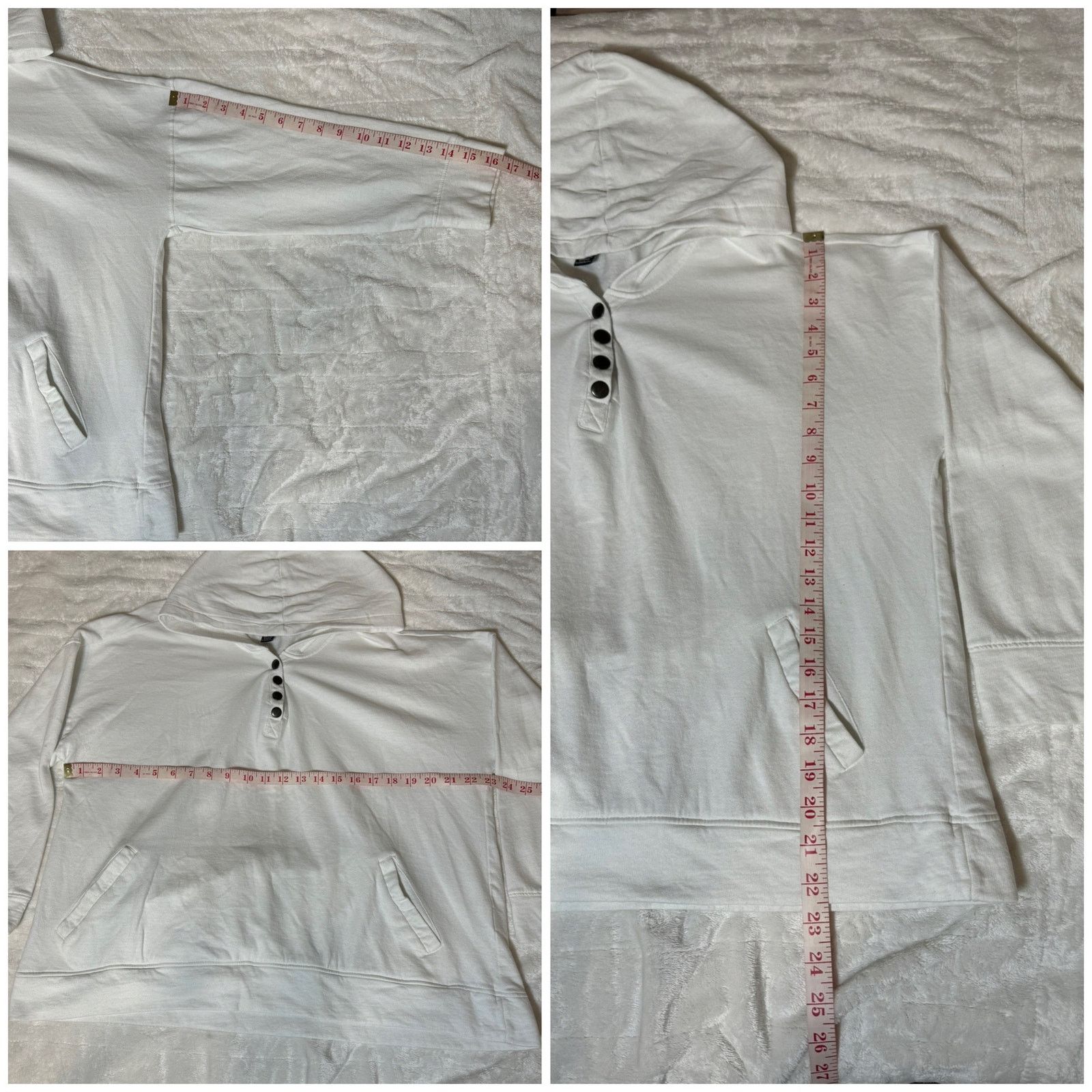 Unknown London French Laundry Pockets 1/4 Quarter Zip Button Snap Sweater Size L / US 10 / IT 46 - 8 Thumbnail