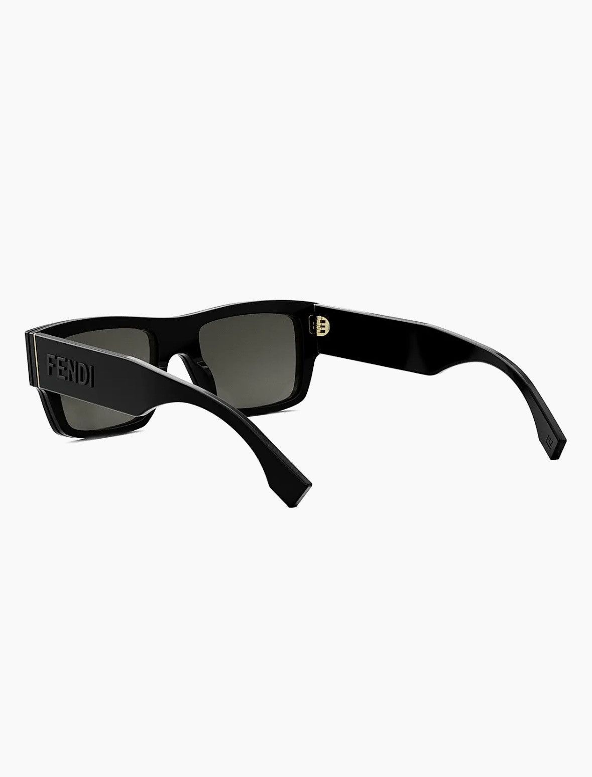 Fendi Fendi Signature 53MM Sunglasses Shiny Black Smoke Size ONE SIZE - 5 Thumbnail