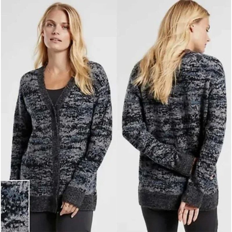 Athleta Athleta Westlake Cardigan Sweater Merino Wool Fog Camo Comfy Size M / US 6-8 / IT 42-44 - 1 Thumbnail
