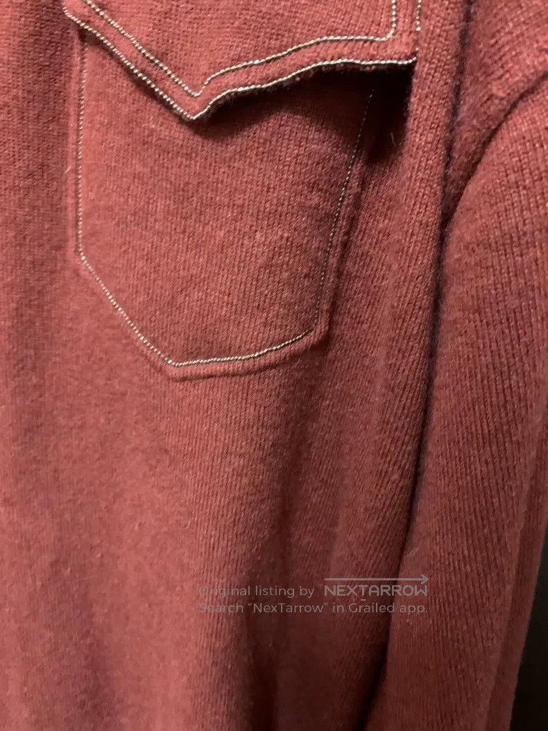 Brunello Cucinelli Brunello cucinelli Wine-red sweater Size S / US 4 / IT 40 - 3 Thumbnail