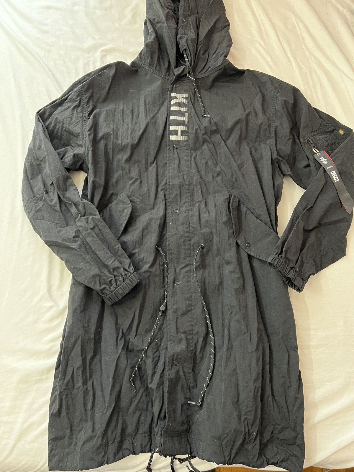 KITH X Alpha Windbreaker Parka Jacket Black