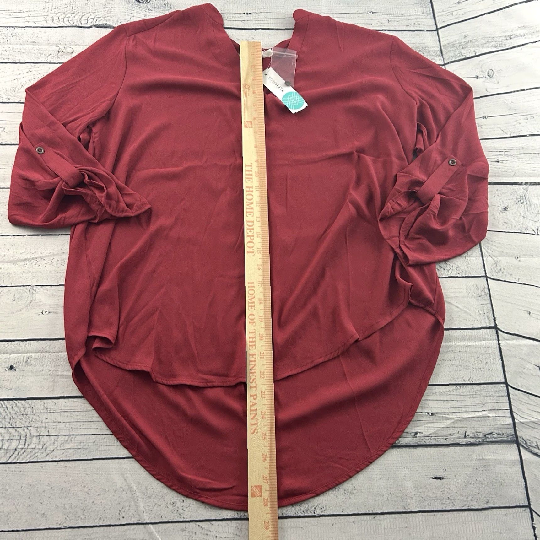 Vintage Lush Blouse Shirt Pink XL Dark Pink Women's Long Sleeve Split Neck Buttonless? Size XL / US 12-14 / IT 48-50 - 2 Thumbnail