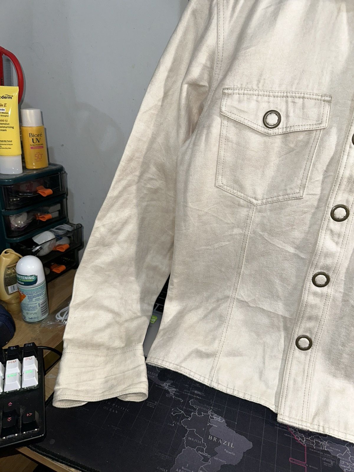 Tornado Mart Tornado Mart Button Up Suede Jacket Size M / US 6-8 / IT 42-44 - 5 Thumbnail