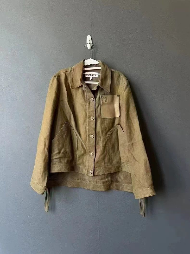 LOEWE Brown leather coat