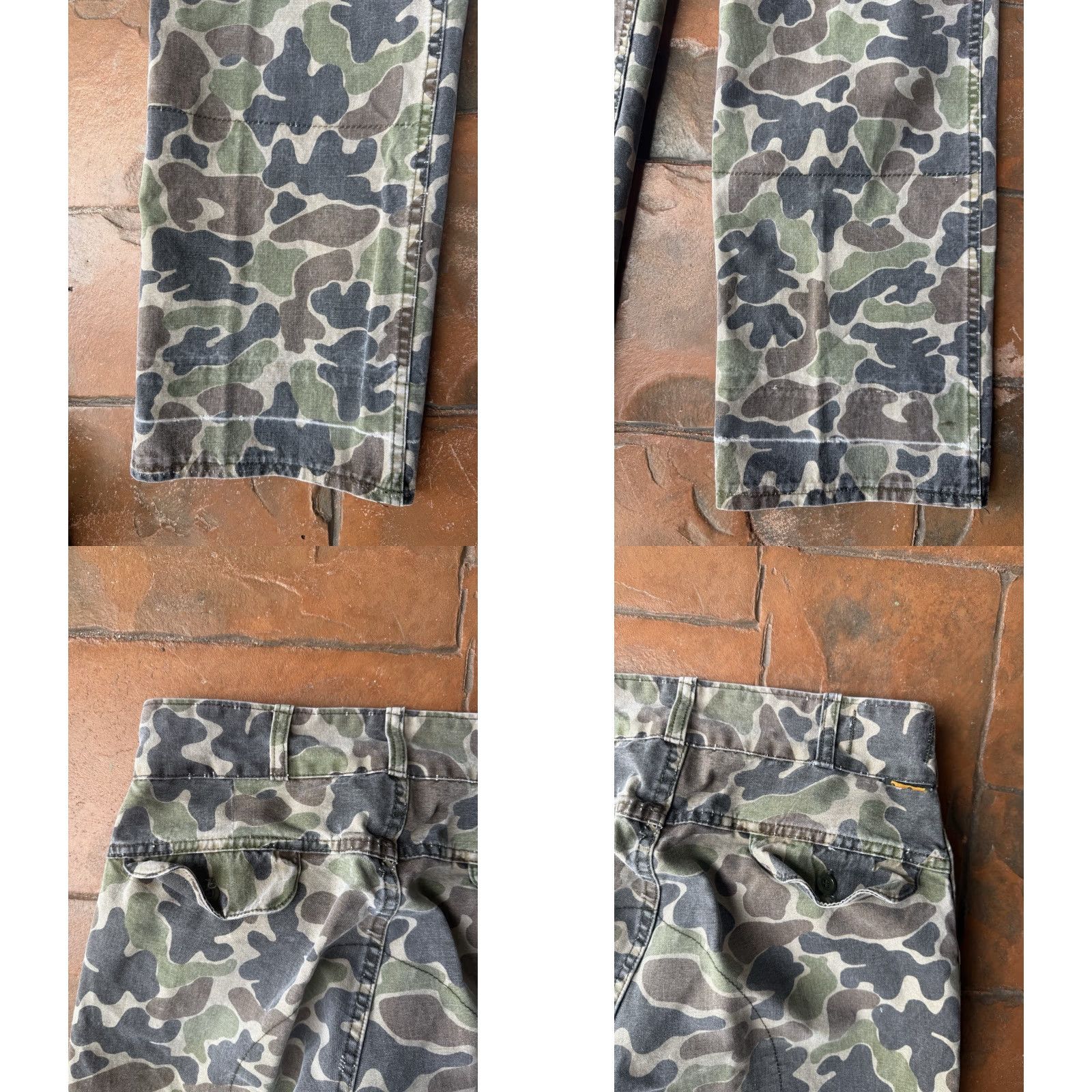 Hunter VINTAGE Black Sheep Duck Camo Hunter Field Pants Mens 32 USA Made Talon Slouchy Chino Camouflage Pockets Size US 35 - 8 Thumbnail