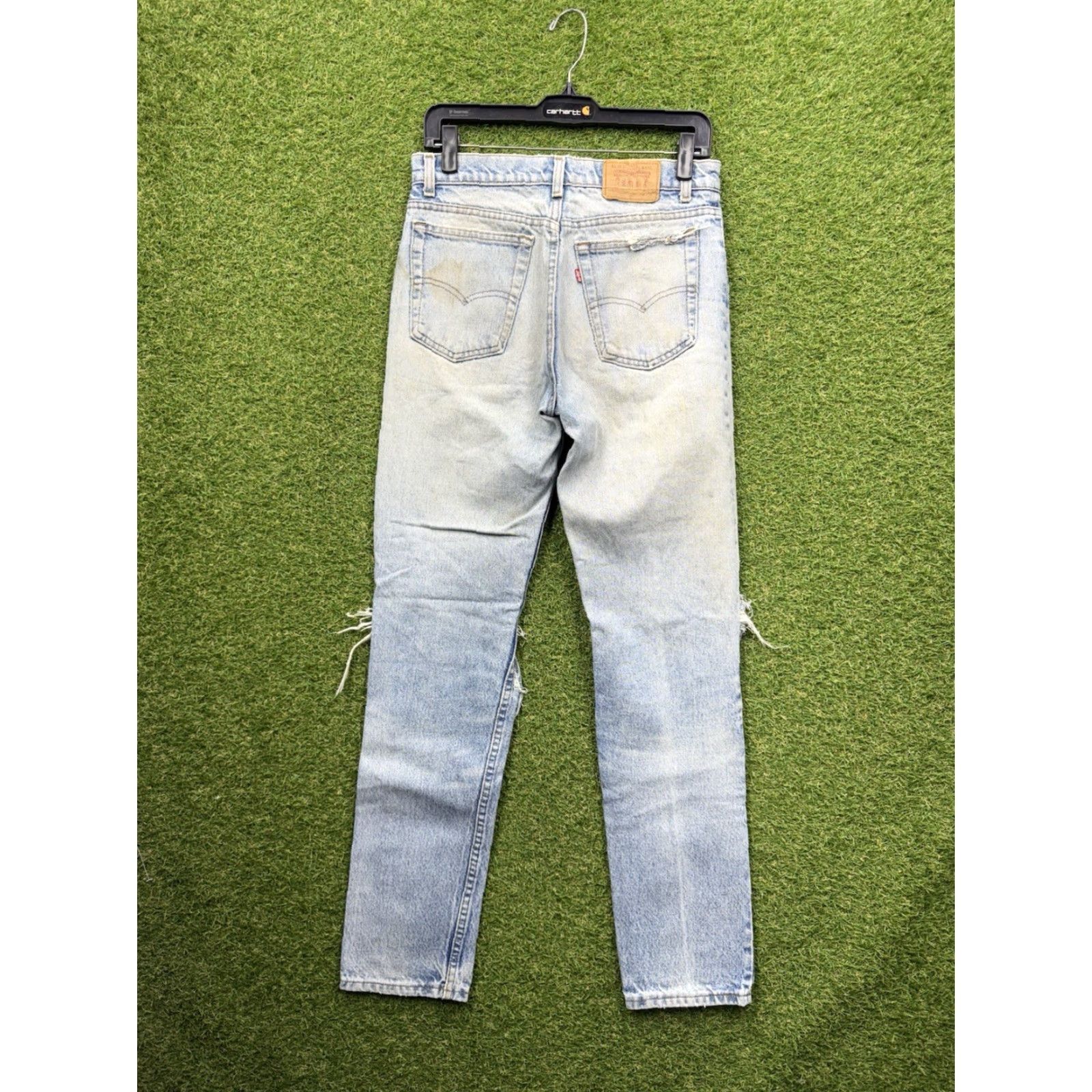 Levi's VINTAGE Levi's Jeans 512 Womens 27x32 USA Made 90s Light Wash Straight Leg Blue Denim 5-Pocket Mens Womens Girls? Size 27" / US 4 / IT 40 - 2 Thumbnail