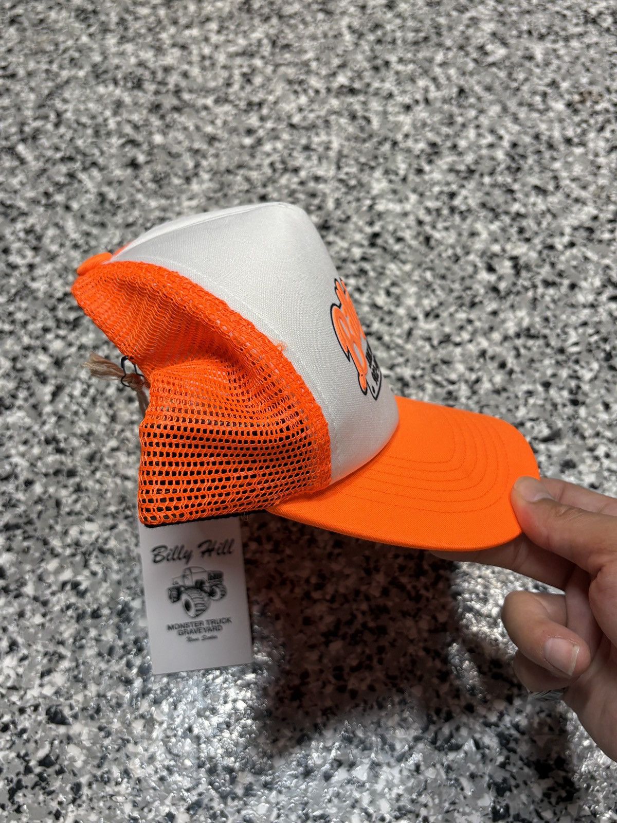 Billy Hill 2022 Billy Hill Neon Orange “Junk Hauling” Trucker Mesh Hat Size ONE SIZE - 4 Thumbnail