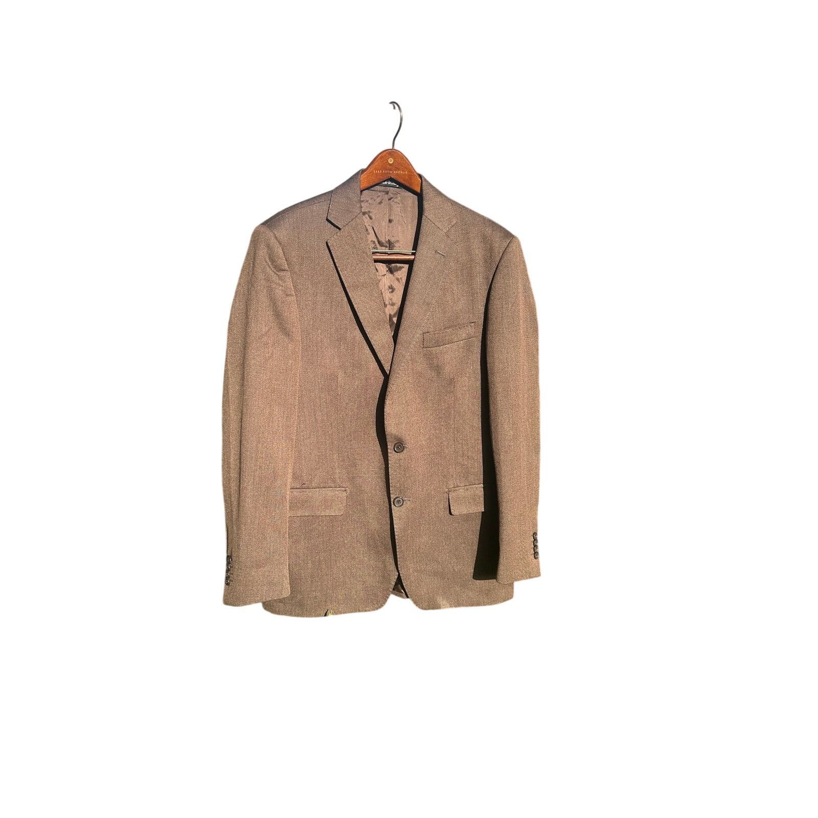 Other Pisano Linea Sartoriale Blazer Brown Zignone High Twist Size 44R - 1 Thumbnail