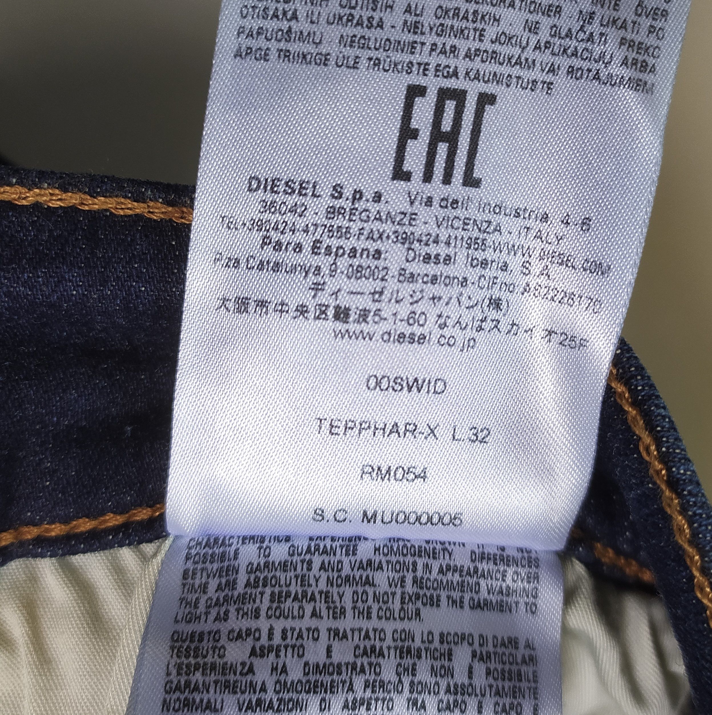 Diesel Diesel Tepphar-X Men's jeans Free Worldwide Shipping T/ 9819 Size US 32 / EU 48 - 6 Thumbnail