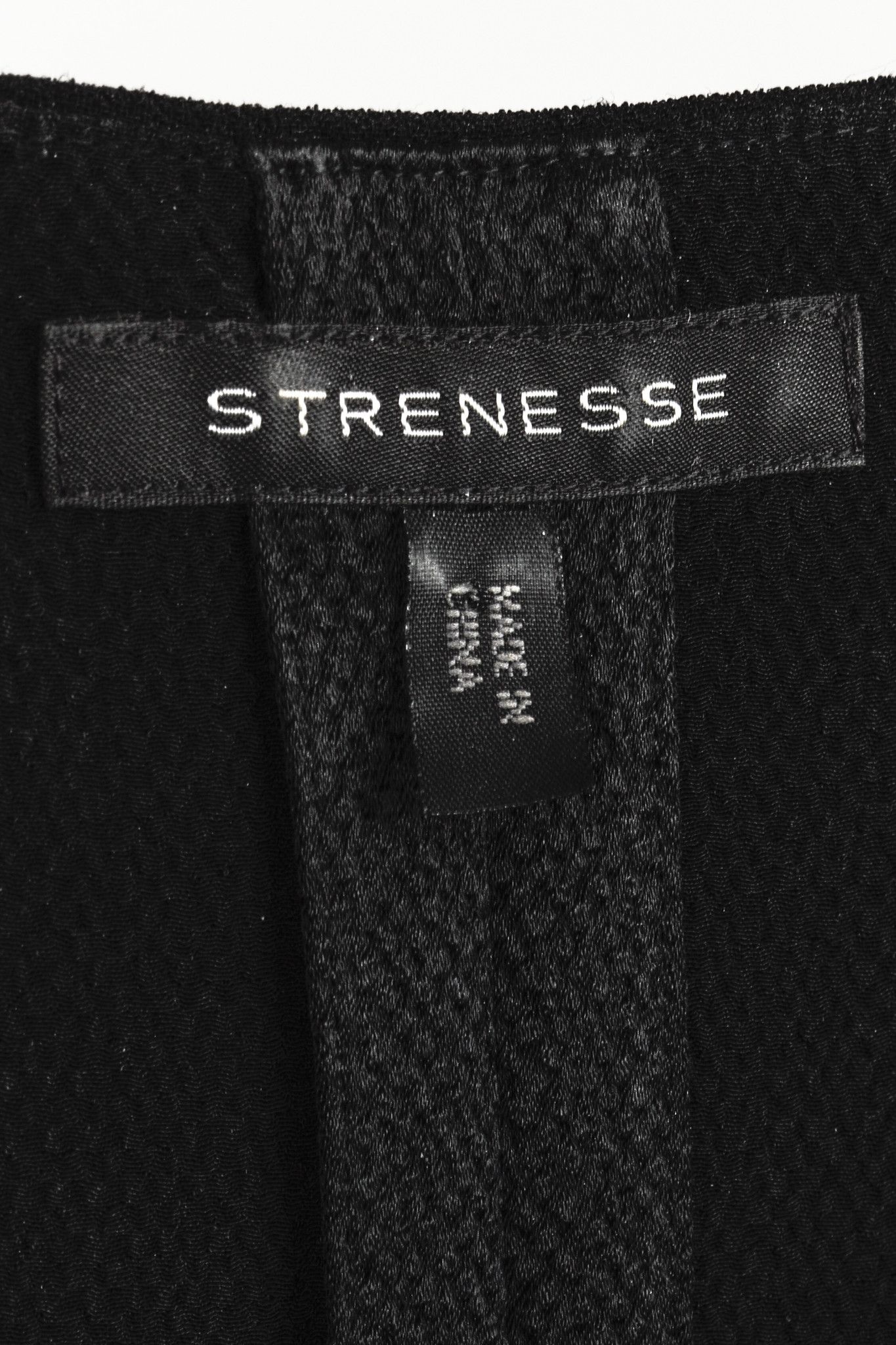 STRENESSE Strenesse Black Crepe and Satin Layered Shift Dress Size XL / US 12-14 / IT 48-50 - 4 Thumbnail
