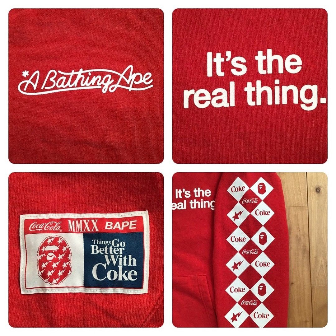 Bape × Coca Cola BAPE × COCA COLA full zip hoodie a bathing ape star BAPE STA Size US L / EU 52-54 / 3 - 7 Thumbnail