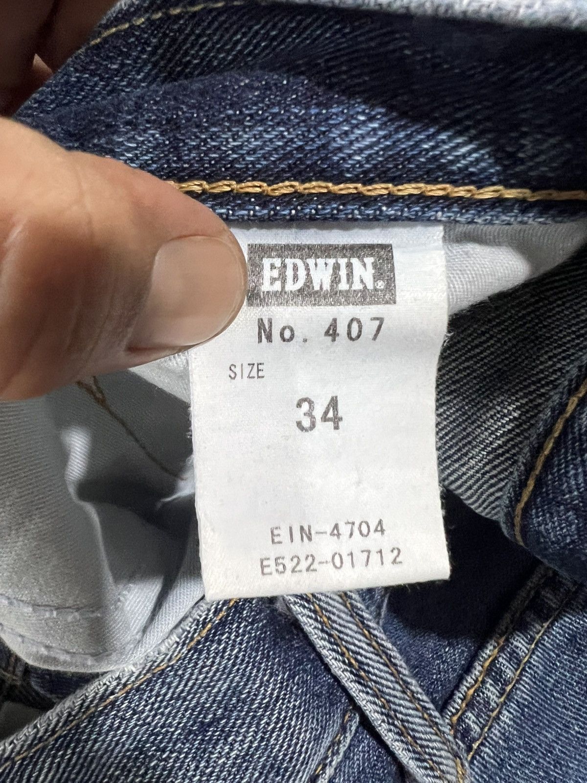 Edwin 🔥Vintage Edwin 407 Distressed Denim Size US 34 / EU 50 - 14 Thumbnail