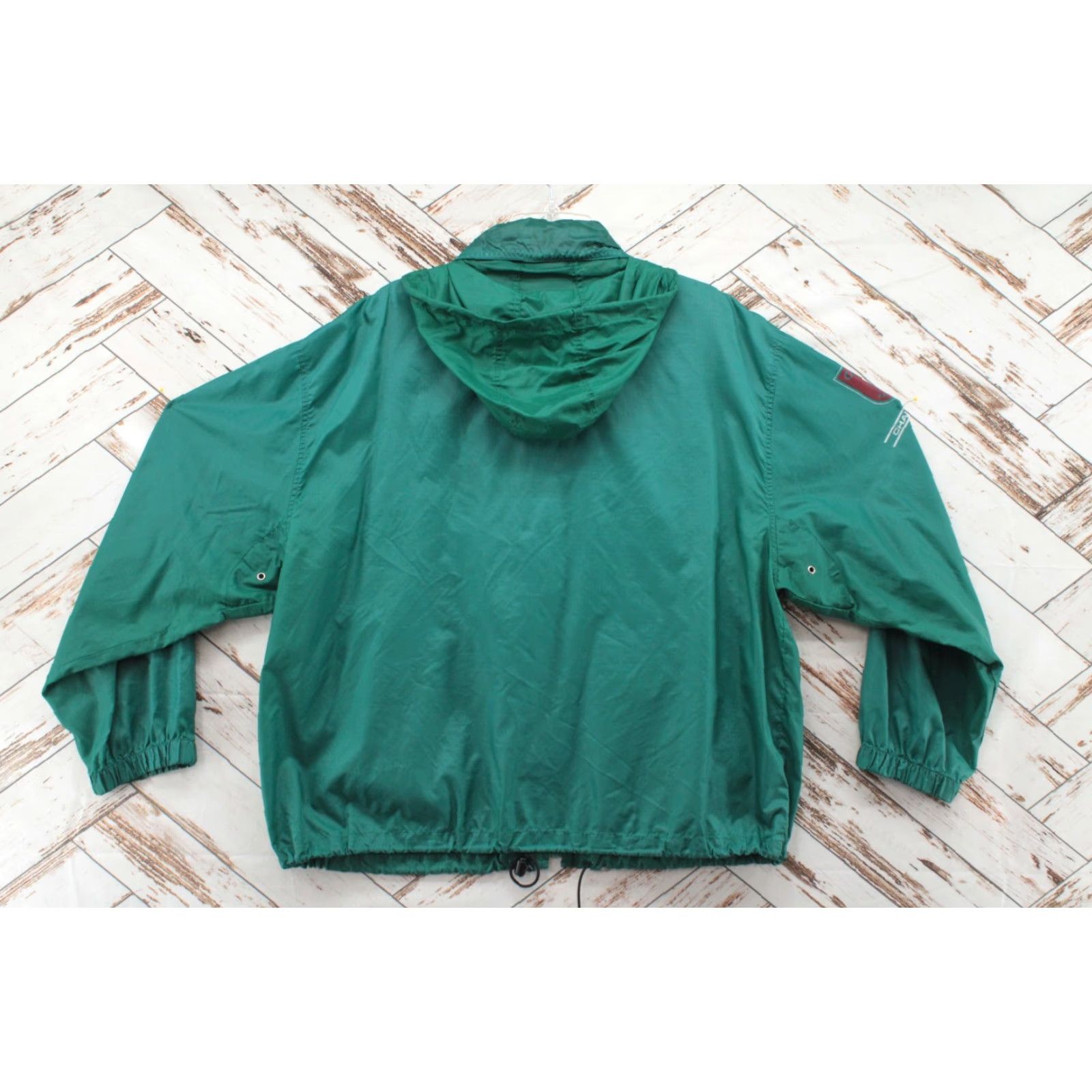 Ralph Lauren VINTAGE Ralph Lauren Chaps Golf Hooded Windbreaker Jacket Mens Large Green Full Zip Preppy Size US L / EU 52-54 / 3 - 4 Thumbnail
