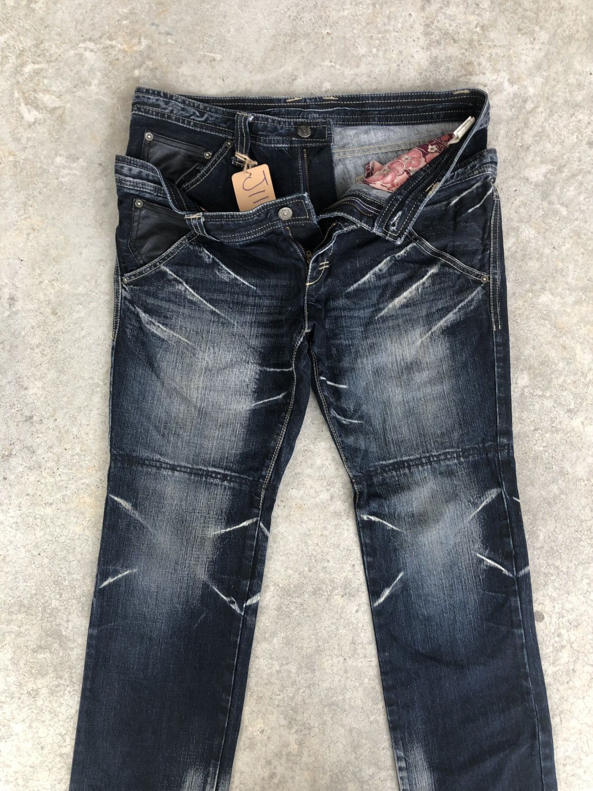 PPFM Japanese PPFM Double Waist Distressed Denim Size US 34 / EU 50 - 3 Thumbnail