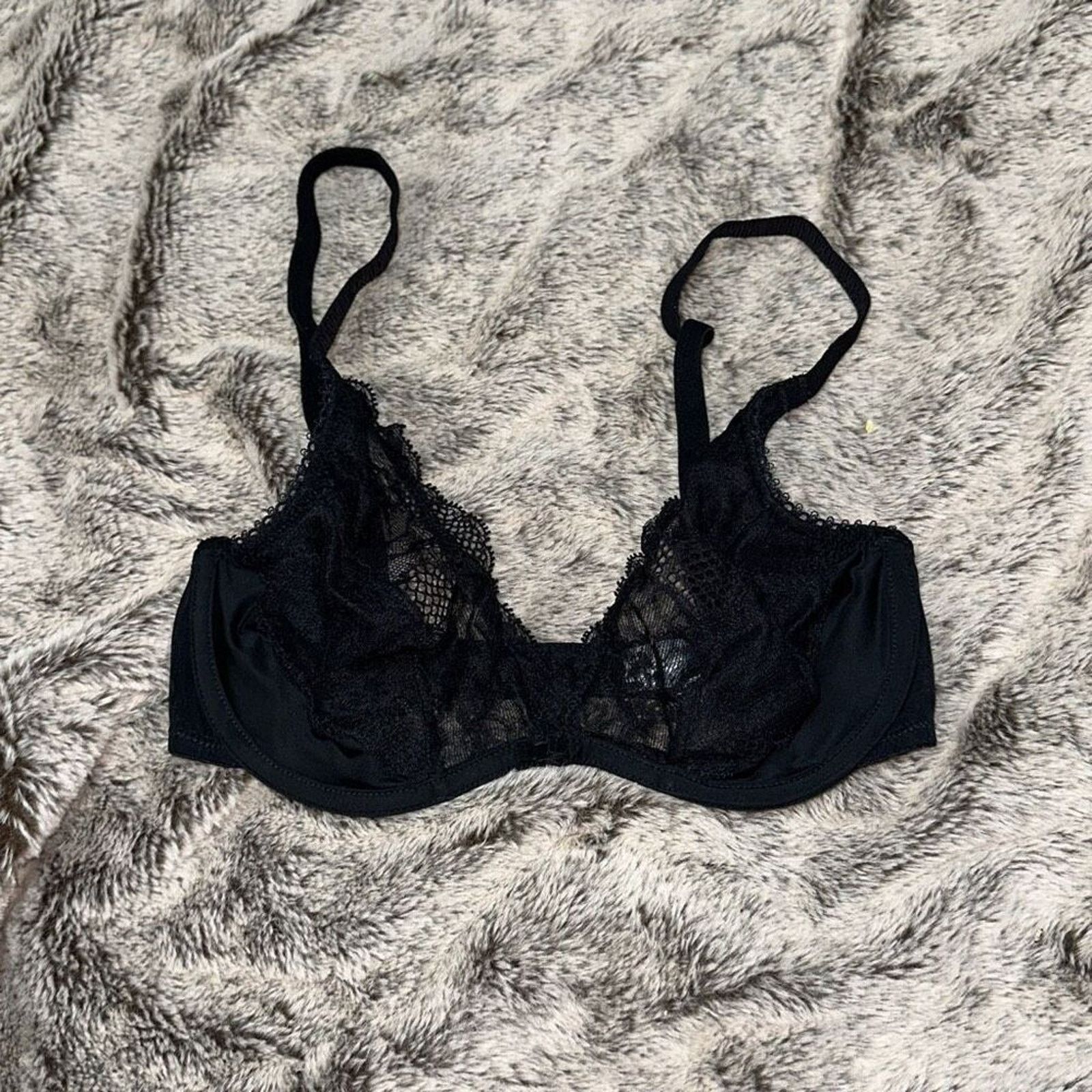 Other Wacoal Black Lace Underwire Bra | Sz 30D Size ONE SIZE - 2 Thumbnail