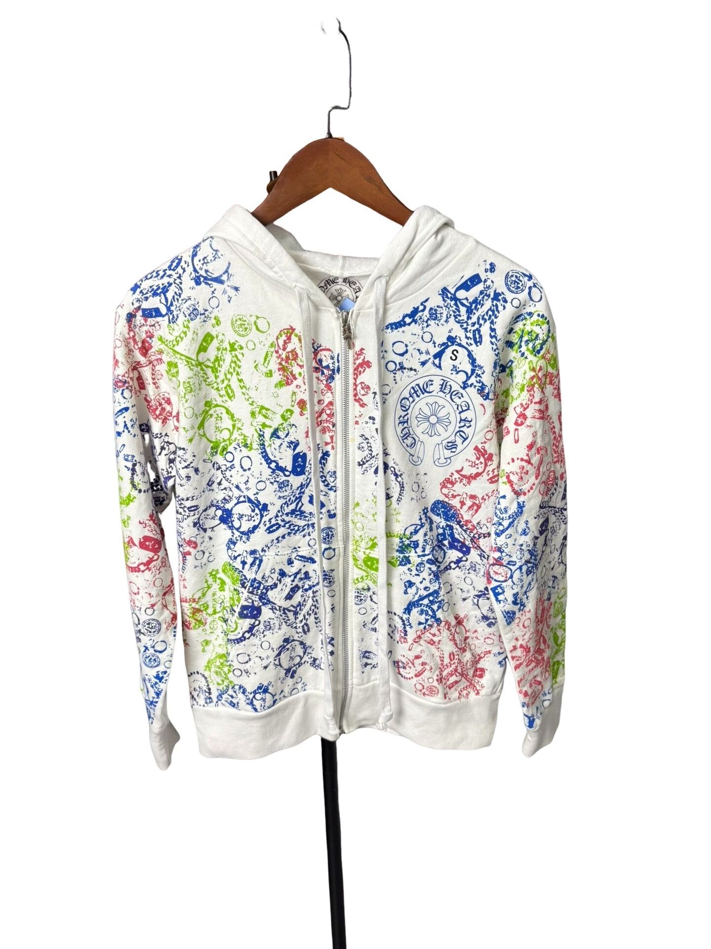 Chrome Hearts Chrome Hearts Multicolor Print Zip-Up Hoodie S Size US S / EU 44-46 / 1 - 1 Thumbnail