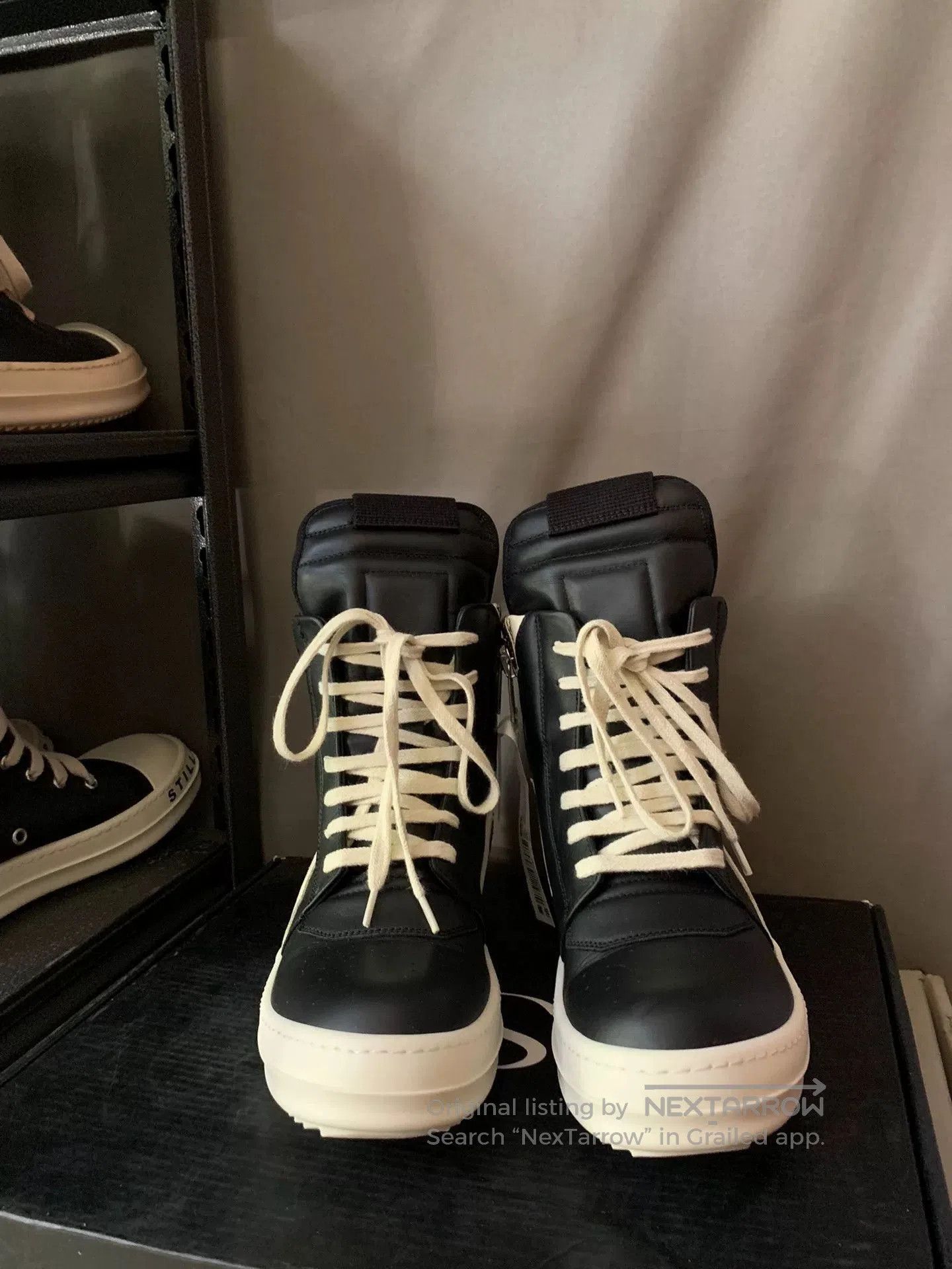 Rick Owens rick owens black leather high. Size US 6 / IT 36 - 2 Thumbnail