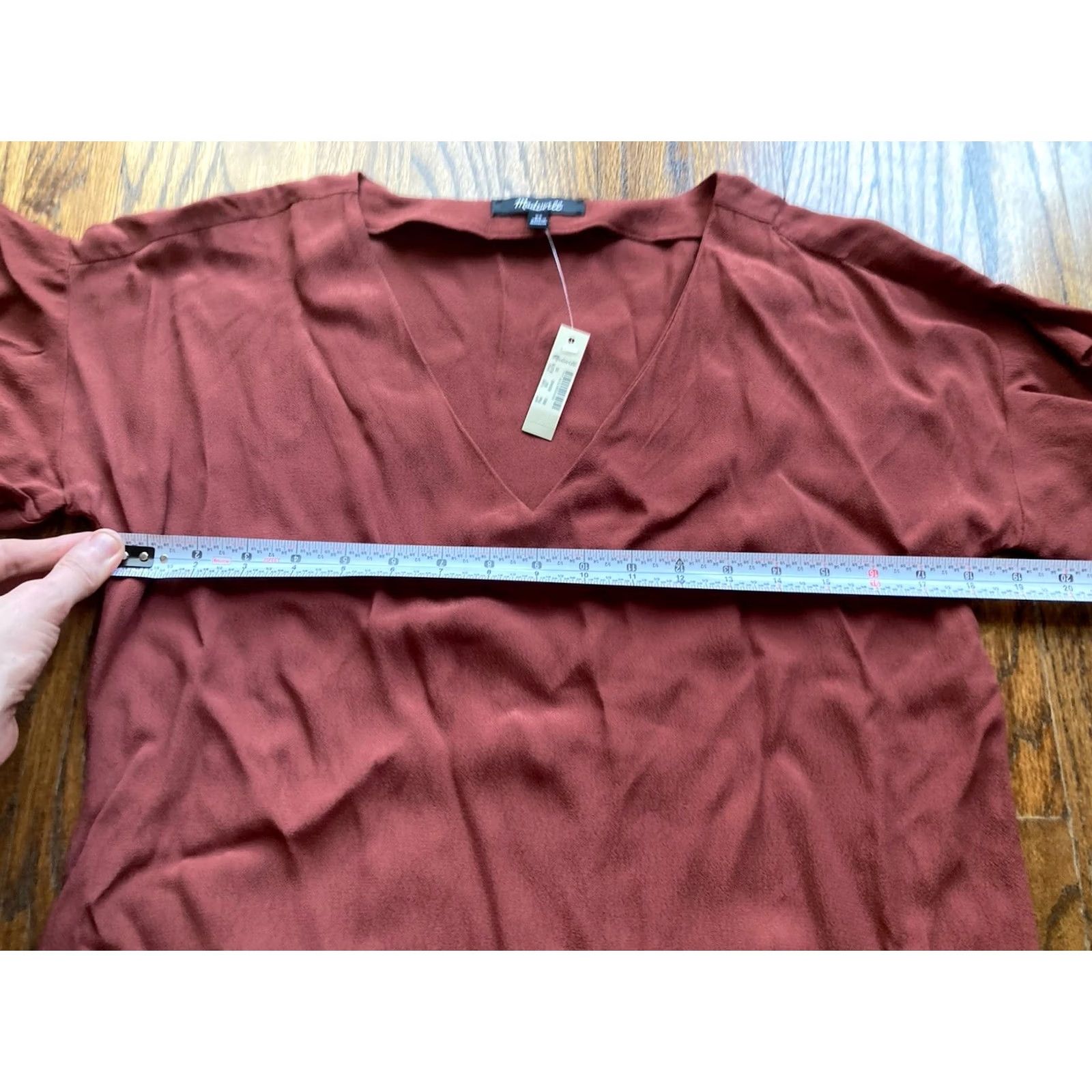 Madewell Madewell Dress Womens XS Red Ruffle Sleeve Easy Lightweight Viscose NWT AL276 Size XS / US 0-2 / IT 36-38 - 5 Thumbnail
