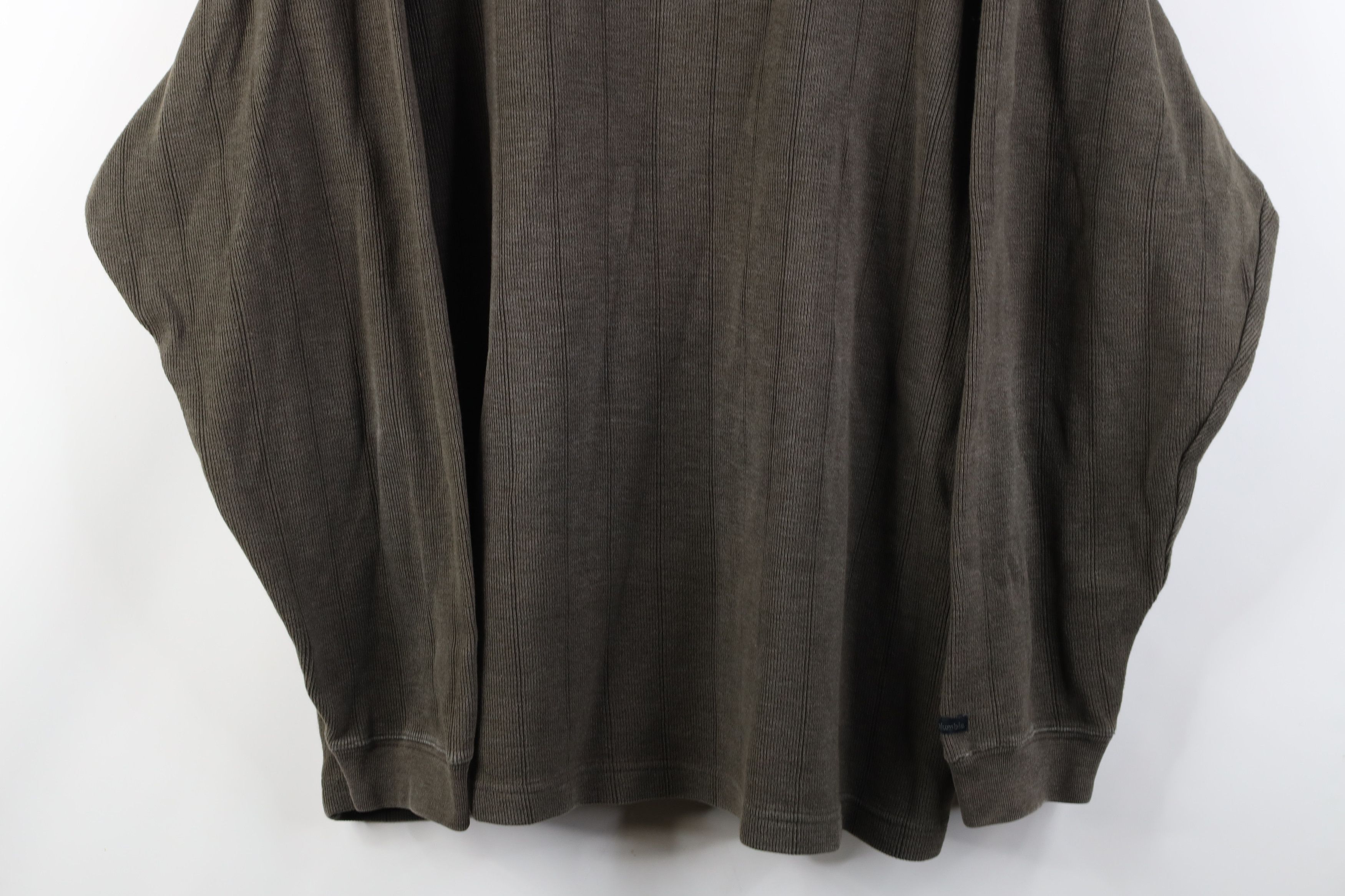Columbia Vintage 90s Columbia Ribbed Knit Long Sleeve T-Shirt Brown Size US XXL / EU 58 / 5 - 3 Thumbnail