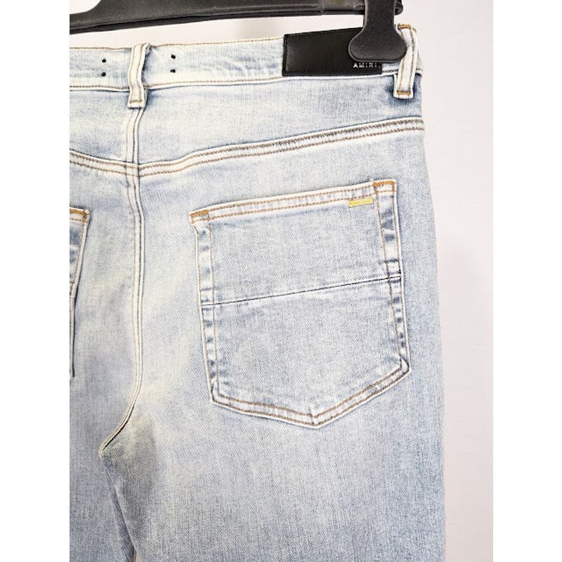 Amiri o1rshd1 Stack Flare Jeans in Stone Indigo Size US 32 / EU 48 - 17 Thumbnail