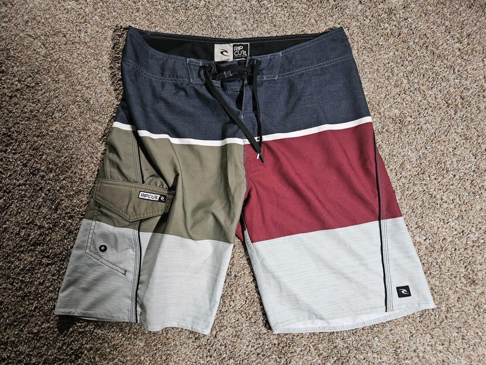 Rip Curl Rip Curl Mens 32 Striped Colorblock Beach Board Shorts Swim Size US 32 / EU 48 - 1 Thumbnail