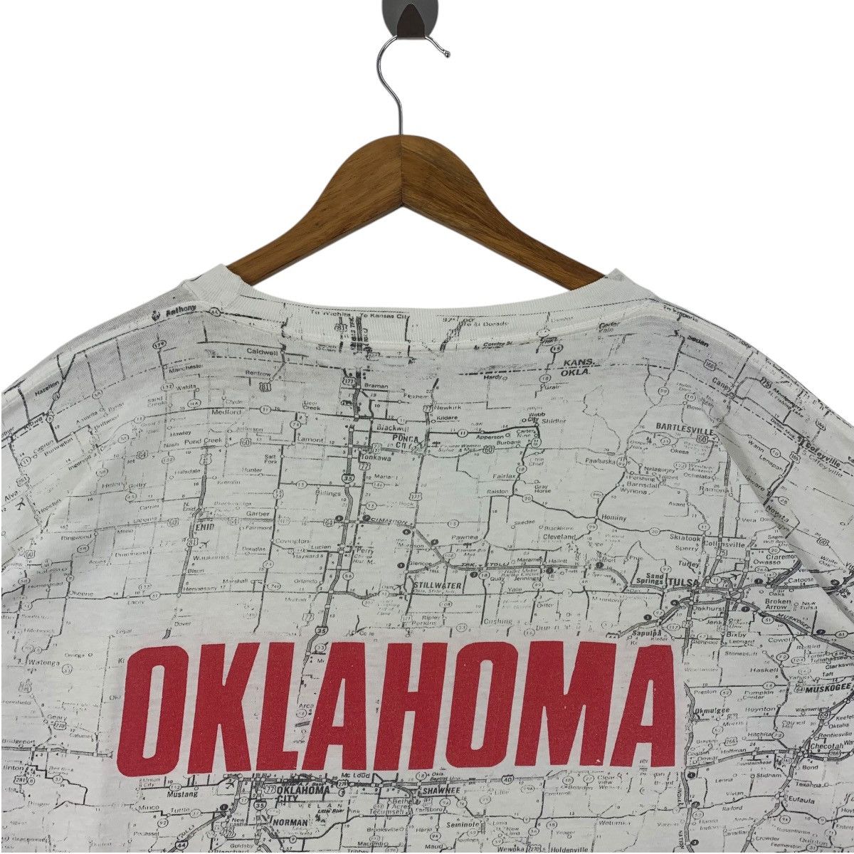 Vintage Vintage 90s OKLAHAMA Full print map vintage tee Size US XXL / EU 58 / 5 - 8 Thumbnail