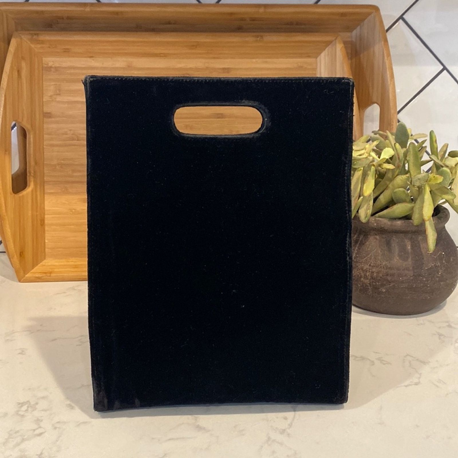 Other Enzo Angiolini Black Velvet Clutch Handle Handbag chic Size ONE SIZE - 1 Thumbnail