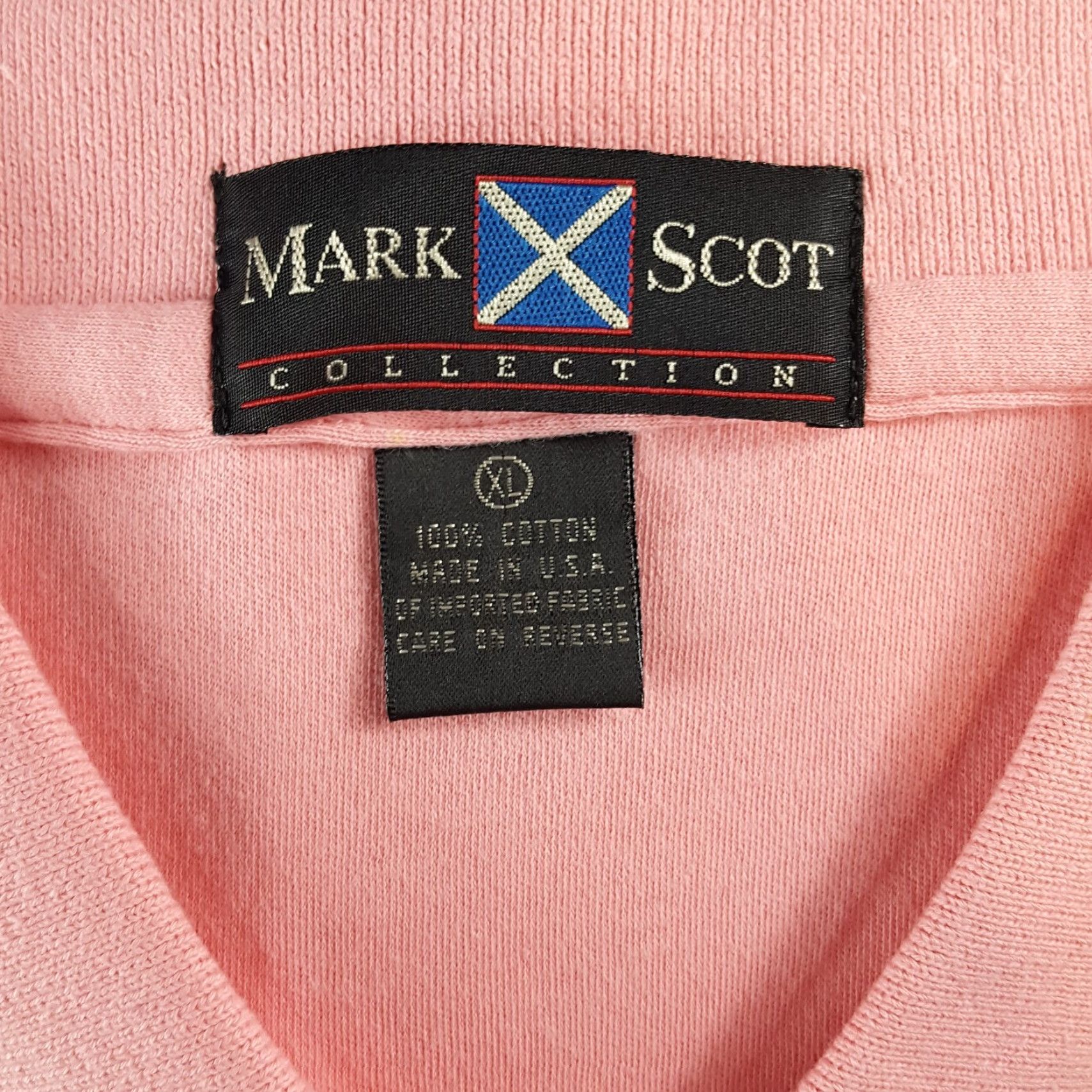 Vintage VINTAGE Mark Scot Polo Shirt Men XL Pink Short Sleeve Cotton 90s Preppy Casual Golf Surf Size US XL / EU 56 / 4 - 5 Thumbnail